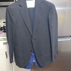 SUITSUPPLY GREY HAVANA TRAVELERS SUIT 36S